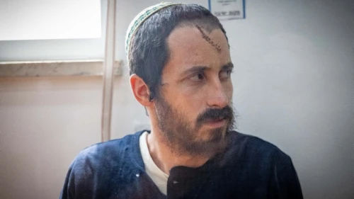 Yehiel Indore arrives for a hearing at the Jerusalem District Court, Aug. 14, 2023. Photo by Chaim Goldberg/Flash90.