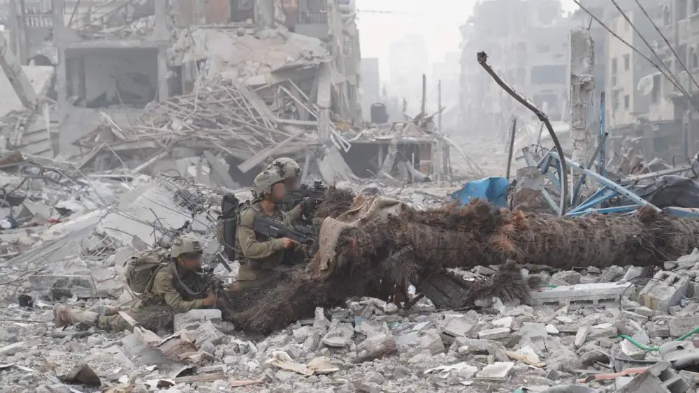 Israeli troops operating in the Hamas-ruled Gaza Strip, Nov. 16, 2023. Credit: IDF.