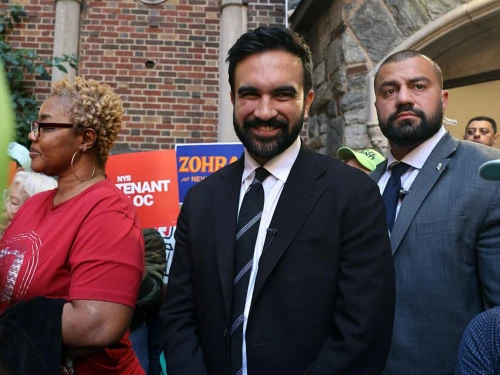 New York City mayoral candidate Zohran Mamdani attends a news conference on the cost of rent in the Bronx borough of New York City, Oct. 1, 2025. Photo by Spencer Platt/Getty Images.