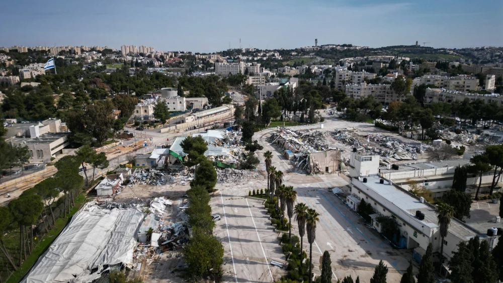 A view of the former offices of UNRWA in Jerusalem after they were demolished by Israeli authorities following legislation passed by the Knesset, Jan. 21, 2026. Photo by Chaim Goldberg/Flash90.