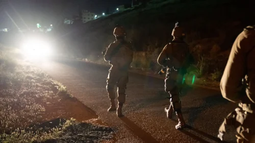 Israeli forces carry out counter-terrorist operations in Judea and Samaria, April 30, 2023. Credit: Israel Defense Forces.
