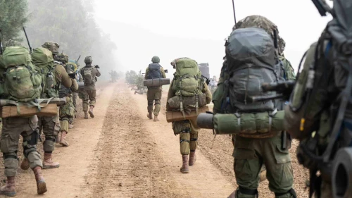 Israeli troops operating in the Hamas-ruled Gaza Strip, Dec. 7, 2023. Credit: IDF.
