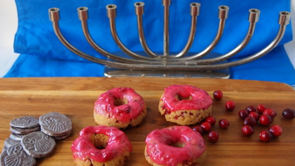 Baked whole-wheat cranberry-orange donuts. Credit: "Joy of Kosher" with Jamie Geller.