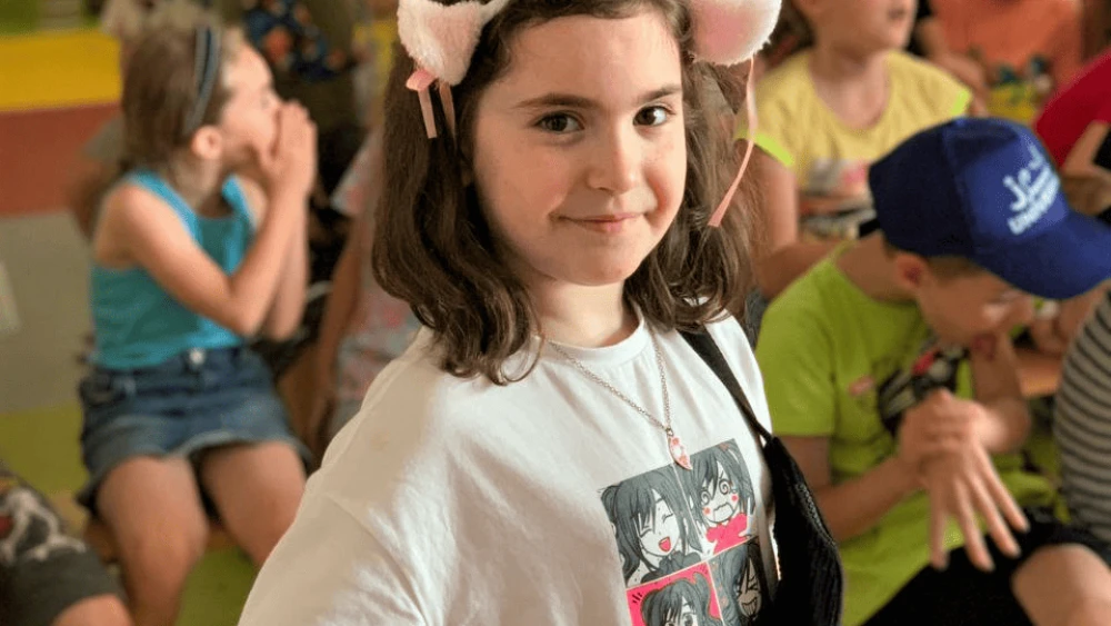 Marina Stalinskaya, 8, at summer camp. Credit: JRNU.