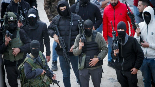 Palestinian gunmen attend a funeral in Jenin, northern Samaria, Dec. 12, 2022. Photo by Nasser Ishtayeh/Flash90.