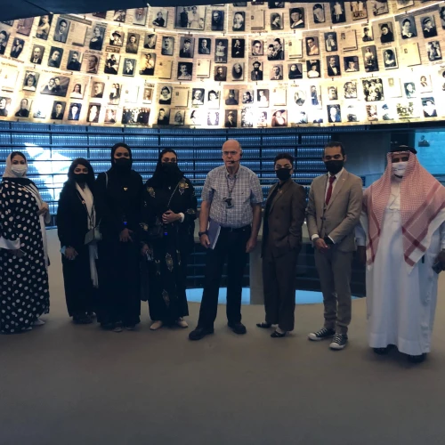 The Bahraini delegation at Yad Vashem in Jerusalem, October 2021. Photo by Josh Hasten.