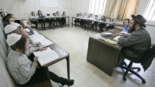 Orthodox Jewish boys study Torah at a religious school in Jerusalem. Photo by Abir Sultan/ Flash 90.