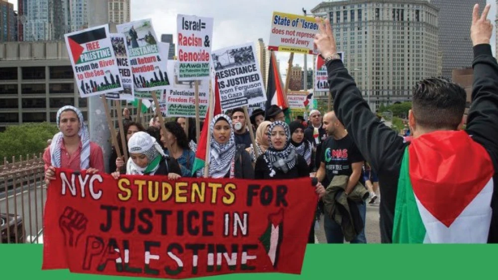 A Students for Justice in Palestine march. Credit: JCPA.