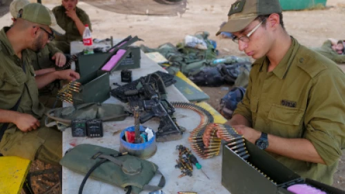 Sgt. Eitan Fichman (right) during a drill in the Golan Heights on Aug. 29, 2022. Photo by Michael Giladi/Flash90.