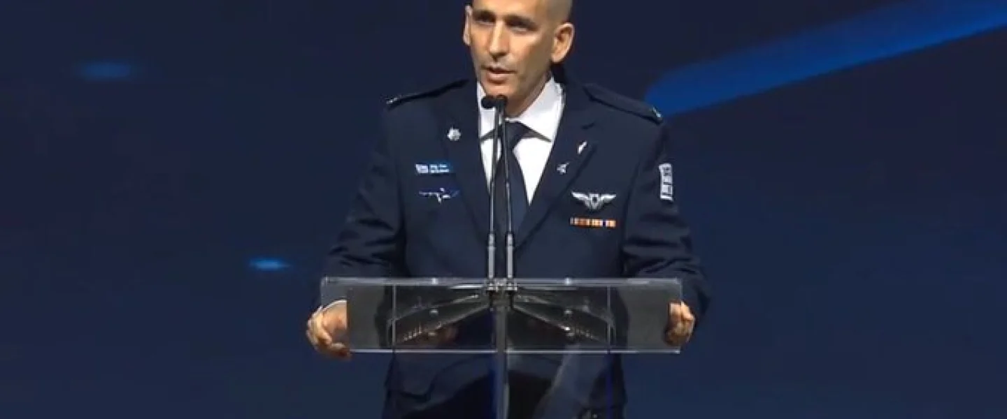 Then-IDF Brig. Gen. Tal Kalman, Aug. 2, 2018. Source: IAF/Twitter.