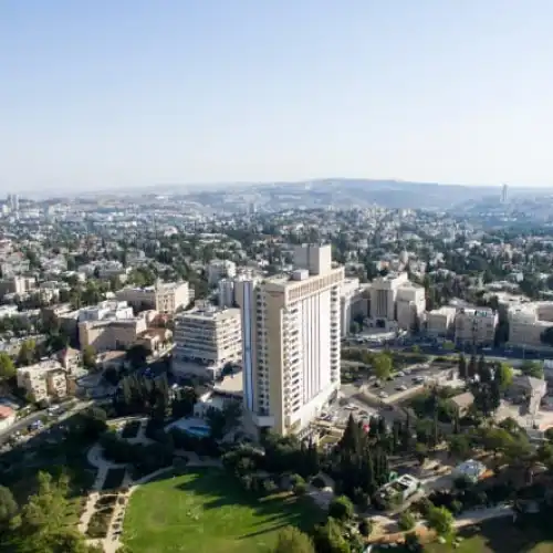 An aerial view of the Leonardo Hotel in Jerusalem. July 10, 2017. Photo by Gidi Avinary/Flash90.