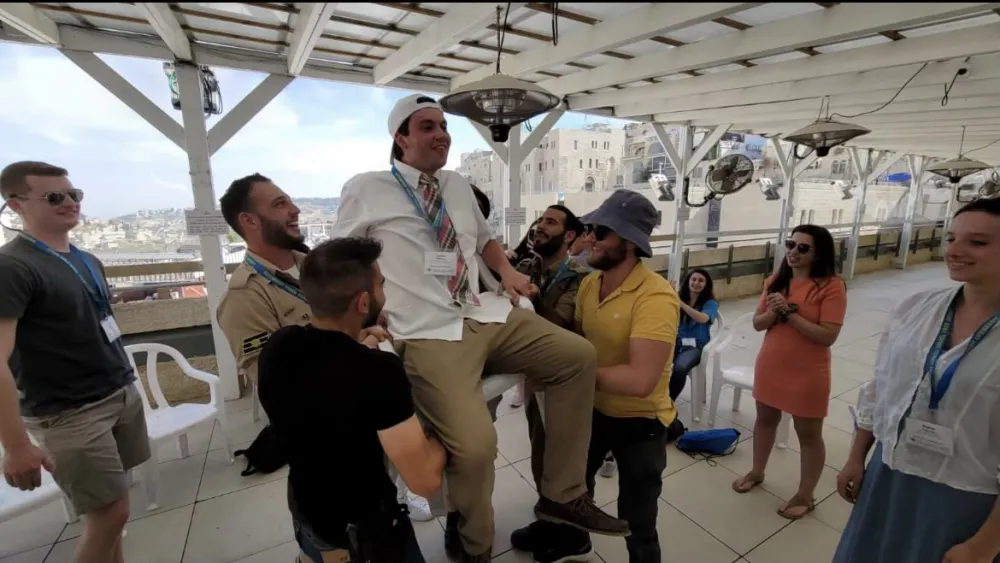 Conor Mullaney, a third-year finance student at the University of Maryland’s Global Campus, celebrating his bar mitzvah at the Western Wall in Jerusalem, June 2021. Credit: Courtesy.