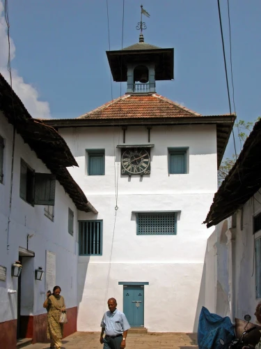 The restored clock tower of the Paradesi Synagogue in Kochi, India, Dec. 16, 2005. Credit: ArchKarl via Wikimedia Commons.