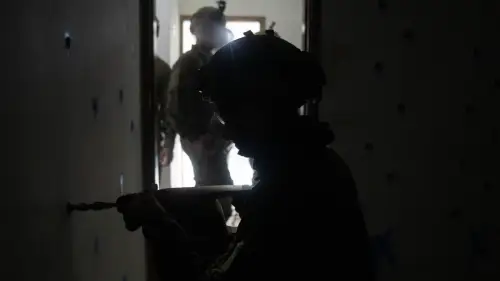 Israeli troops preparing for demolition the Hebron home of the terrorists behind the deadly Jaffa light rail attack, during the overnight hours of March 4 and 5, 2025. Credit: IDF.