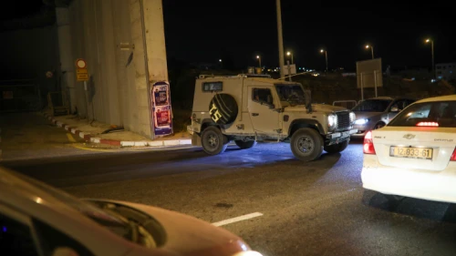 A traffic jam at a security checkpoint near the scene of a suspected ramming attack near Jerusalem, July 7, 2019. Photo by Hadas Parush/Flash90.