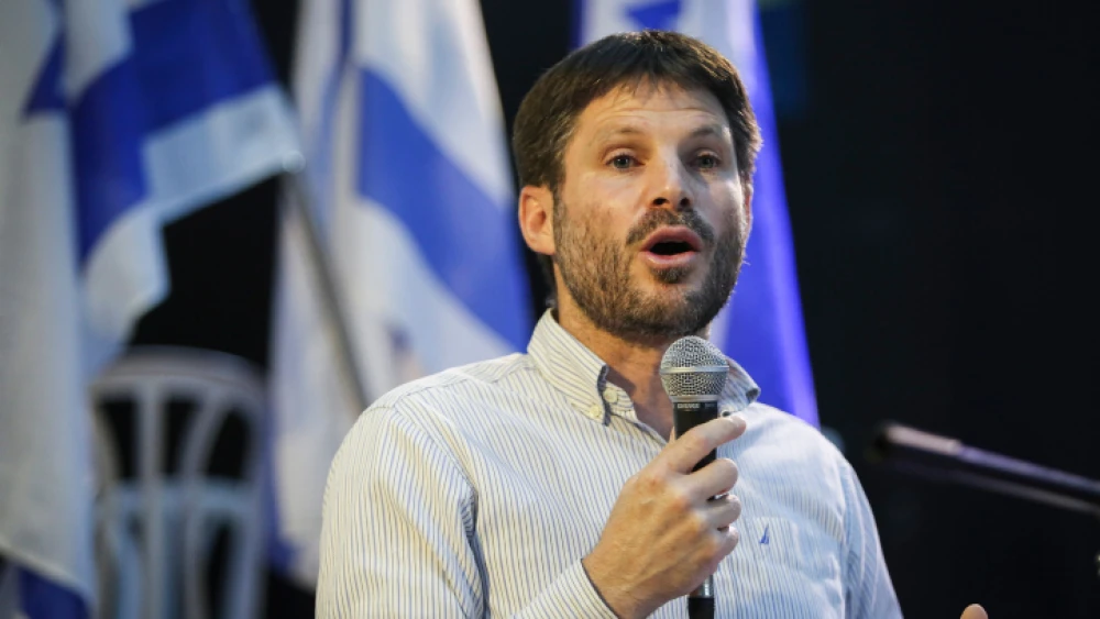 Knesset member Bezalel Smotrich at a conference in Lod on July 22, 2019. Photo by Flash90.