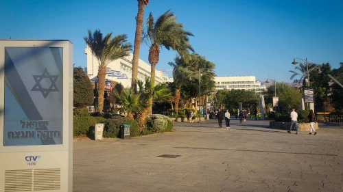 The almost empty beachfront promenade in Eilat, Jan. 4, 2024. Photo by Yehuda Ben Itach/Flash90.