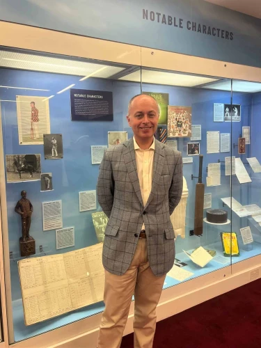 Neil Robinson, head of heritage and collections at Lord’s Cricket Ground in North London. Photo by Georgia L. Gilholy.