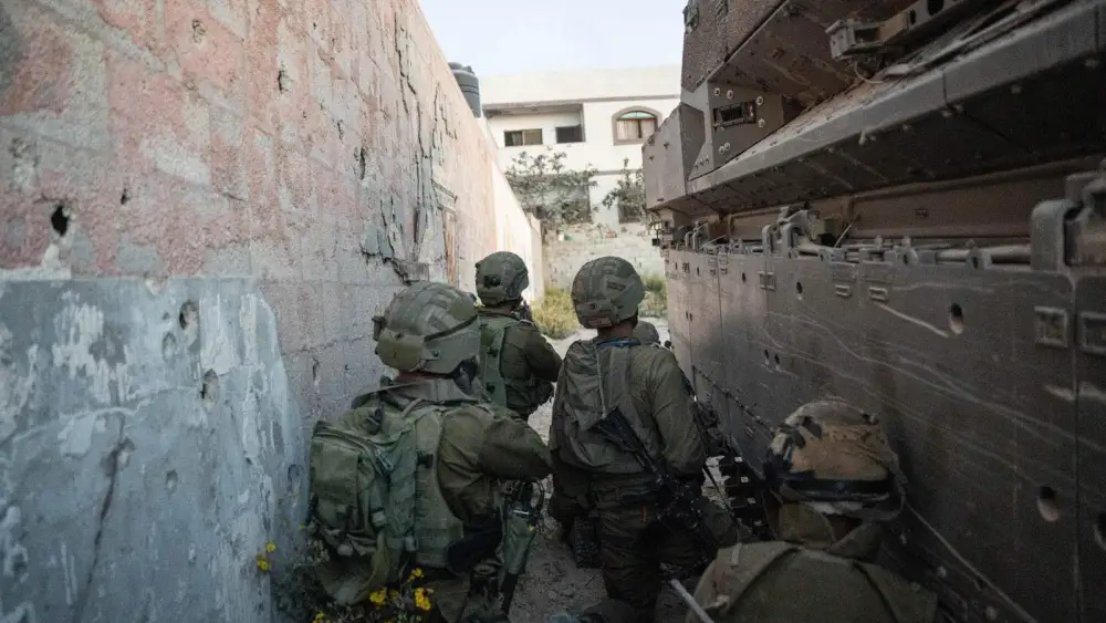 Israeli troops operating in the Hamas-ruled Gaza Strip, Nov. 12, 2023. Credit: IDF.