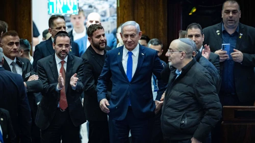 A vote on the state budget at the Knesset, the Israeli parliament in Jerusalem, March 25, 2025. Photo by Yonatan Sindel/Flash90.