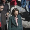 Hollywood actress Natalie Portman and Israeli actor Gilad Kahana seen in Jerusalem's Nachlaot neighborhood, filming a movie based on Israeli author Amos Oz's book, “A Tale of Love and Darkness,” February 2014. Photo by Hadas Parush/Flash 90.