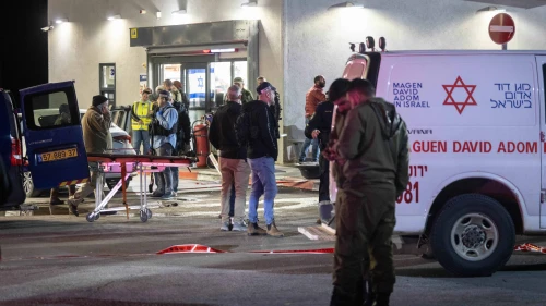 Israeli security forces at the scene of a deadly shooting attack near the Jewish community of Eli in the Binyamin region of southern Samaria, Feb. 29, 2024. Photo by Chaim Goldberg/Flash90.