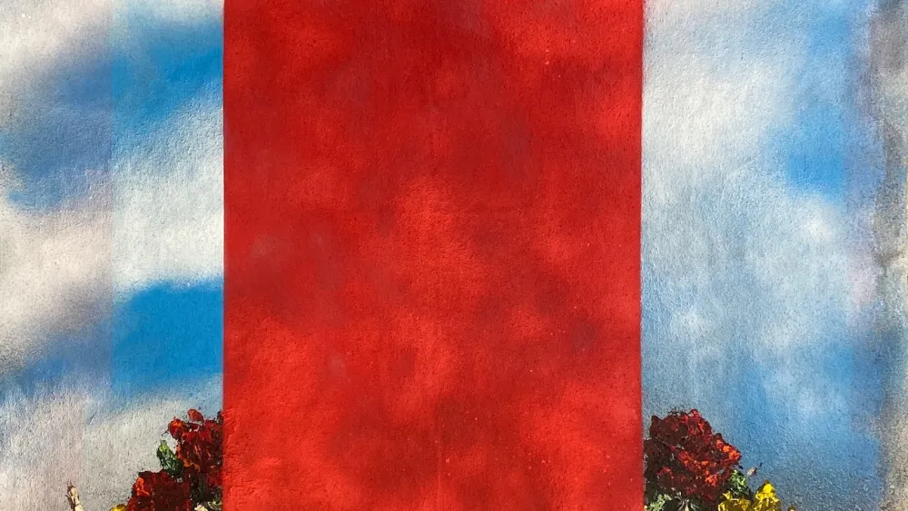 Painting titled, "Red Signs", by Israeli artist Marc Provisor. Credit: Marc Provisor.