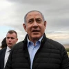 Israeli Prime Minister Benjamin Netanyahu participates in a tree-planting ceremony for the Jewish holiday of Tu B'Shevat in Mevo'ot Yericho in the Jordan Valley, Feb. 10, 2020. Photo by Flash90.