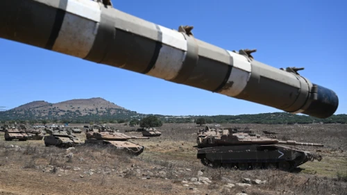 Israel Defense Forces soldiers of Tank Battalion Unit 71 near the Syrian border with Israel in the northern Golan Heights, Aug. 18, 2021. Photo by Michael Giladi/Flash90.