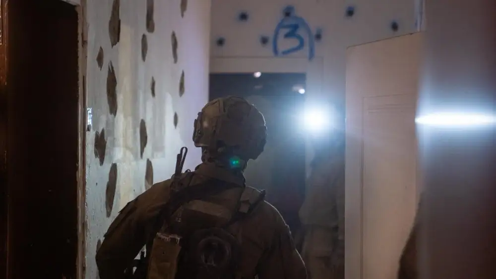 Israel Defense Forces soldiers work to demolish the home of a terrorist who participated in the Judea shooting attack that killed a 12-year-old Israeli boy and wounded three other civilians in late 2024, March 14, 2026. Credit: IDF.