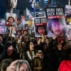 People attend a rally calling for the release of Israelis held hostage by Hamas terrorists in Gaza at "Hostage Square" in Tel Aviv, Jan. 27, 2024. Photo by Avshalom Sassoni/Flash90.
