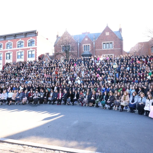 A group photo of Chabad-Lubavitch women emissaries for this year's Kinus HaShluchos. Credit: Chabad-Lubavitch.