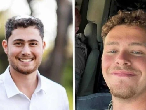 Sgt. Yishai Elyakim Urbach (left), and Staff Sgt. Yam Frid were killed in action in Gaza, May 8, 2025. Credit: Israel Defense Forces.