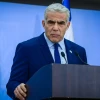 Outgoing Israeli caretaker Prime Minister Yair Lapid holds a press conference in Tel Aviv, Dec. 22, 2022. Photo by Tomer Neuberg/Flash90.