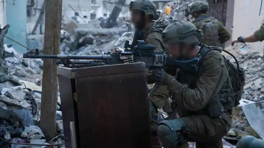 Israeli troops operating in the Hamas-ruled Gaza Strip, Dec. 10, 2023. Credit: IDF.