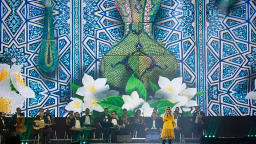 Israeli singer Shiri Maimon performs at the main event marking the Departure and Expulsion of Jews from Arab Countries and Iran, in Jerusalem on Nov. 29, 2018. Photo by Aharon Krohn/Flash90.