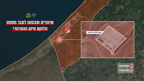 The Israel Defense Forces confirms that several projectiles were launched from the Khan Yunis area in the southern Strip toward a Gaza Humanitarian Foundation aid distribution site in Rafah, Oct. 2, 2025. Credit: IDF.