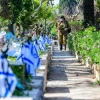 Soldiers at the Kiryat Shaul Military Cemetery in Tel Aviv as Israel marks Memorial Day for Fallen Soldiers and Victims of Terrorism, April 28, 2020. Photo by Avshalom Sassoni/Flash90.