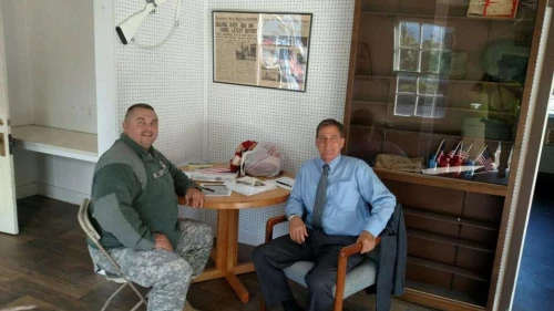 State Rep. Mark Gillen (right) at the Berks Military History Museum in Mohnton, Pennsylvania. Credit: The Berks Military History Museum.