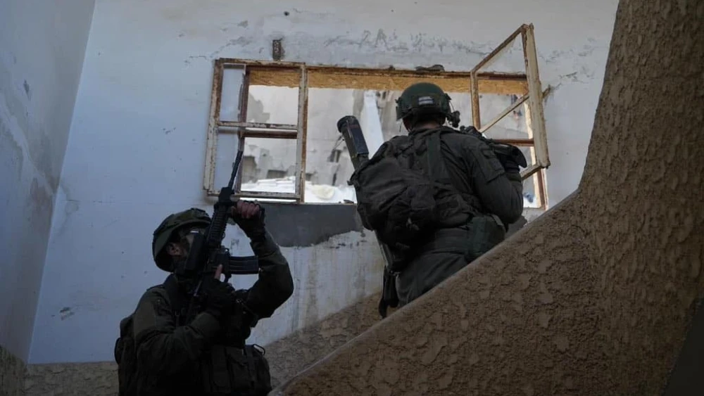 Israeli forces on patrol in the Gaza Strip, Feb. 3, 2024. Credit: IDF.