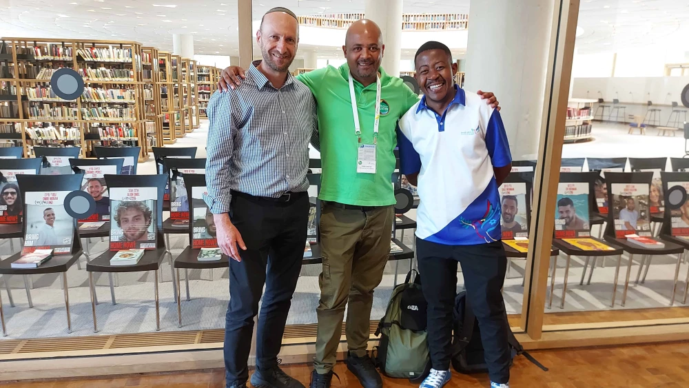 (From left) Shaun Zagnoev, Theo Doyle and Bafana Modise. Photo by Steve Linde.