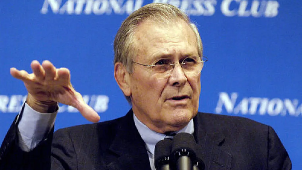 Click photo to download. Caption: Former U.S. defense secretary Donald Rumsfeld. Credit: Chad J. McNeeley/Department of Defense.
