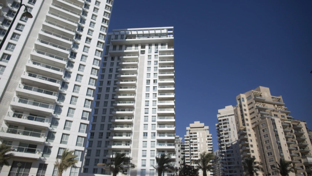 View of new buildings being constructed in the coastal city of Netanya, Israel, on Sept. 7, 2016. Photo by Lior Mizrahi/Flash90.