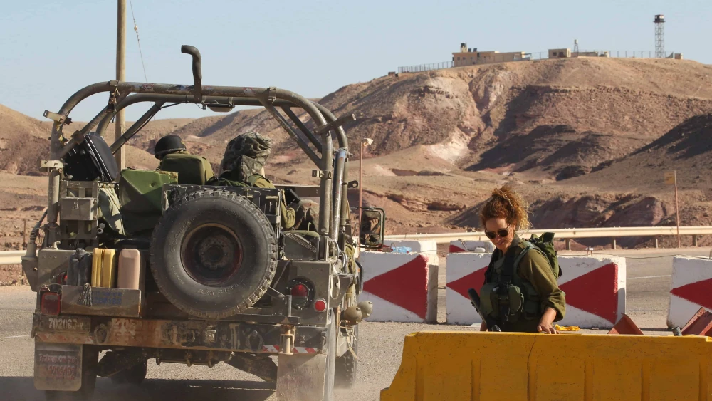 Israeli soldiers patrol near the border with Egypt after a terrorist attack, Aug. 19, 2011. Photo by Nati Shohat/Flash90.