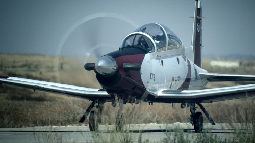 A Beechcraft T-6 Texan II training aircraft. Credit: Elbit Systems.