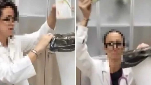 Italian health professionals throw away Teva Pharmaceuticals products at their place of work near Arezzo, Italy, August 2025. Credit: Corriere Fiorentino/X.