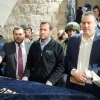 Knesset member Zvi Sukkot, Heritage Minister Amichai Eliyahu, Minister of Culture and Sport Miki Zohar and Samaria Regional Council head Yossi Dagan at Joseph's Tomb in Nablus, March 15, 2023. Credit: Samaria Regional Council.