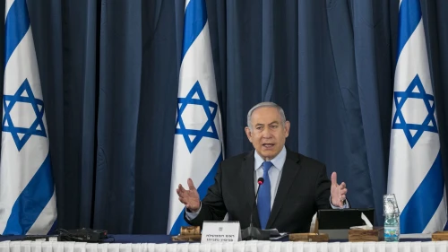 Israeli Prime Minister Benjamin Netanyahu at the weekly cabinet meeting at the Ministry of Foreign Affairs in Jerusalem on June 28, 2020. Photo by Olivier Fitoussi/Flash90.