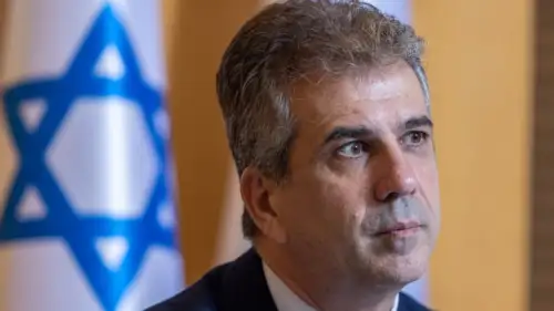 Israeli Foreign Minister Eli Cohen at the ministry in Jerusalem, June 12, 2023. Photo by Yossi Aloni/Flash90.