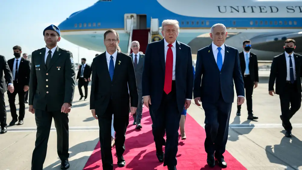 Trump Netanyahu Herzog Israel